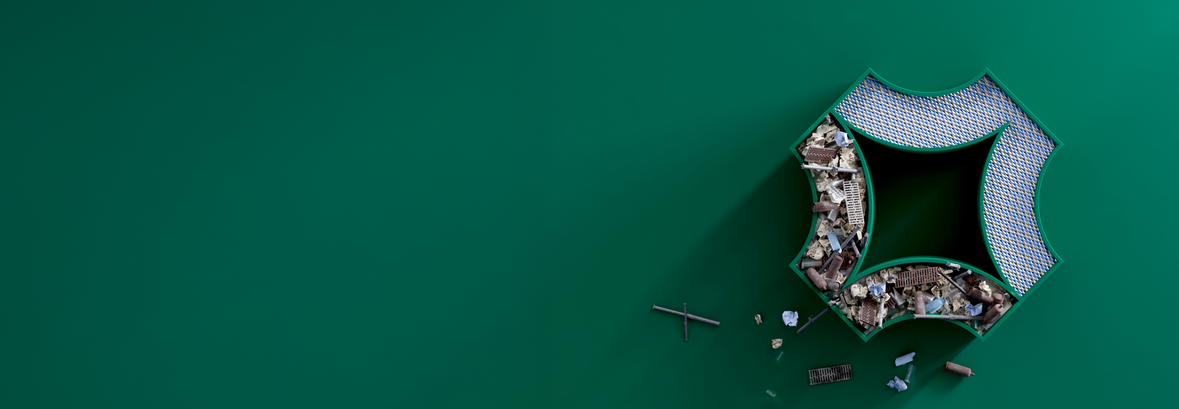 Recycling full size banner wide