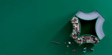 Recycling full size banner wide