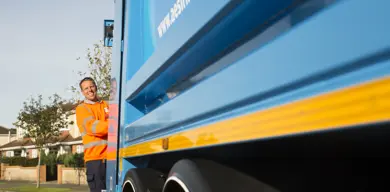 AES truck with driver
