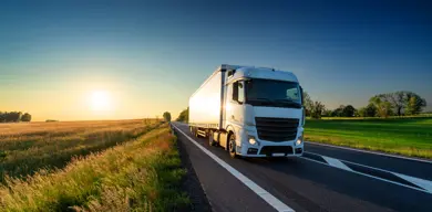 truck on road