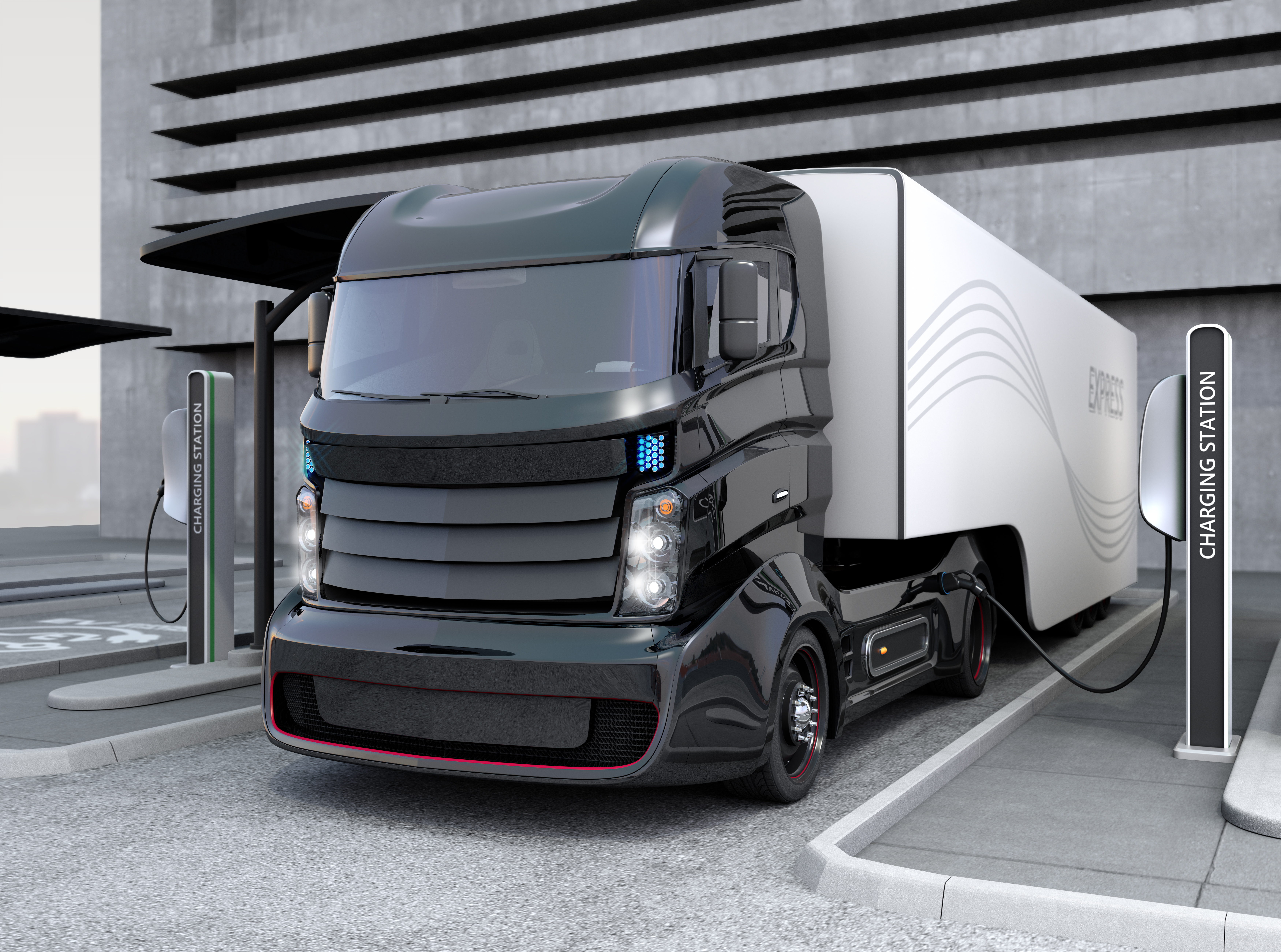 EV Truck Charging Istock 516991064