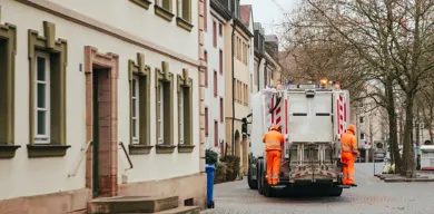 German waste truck