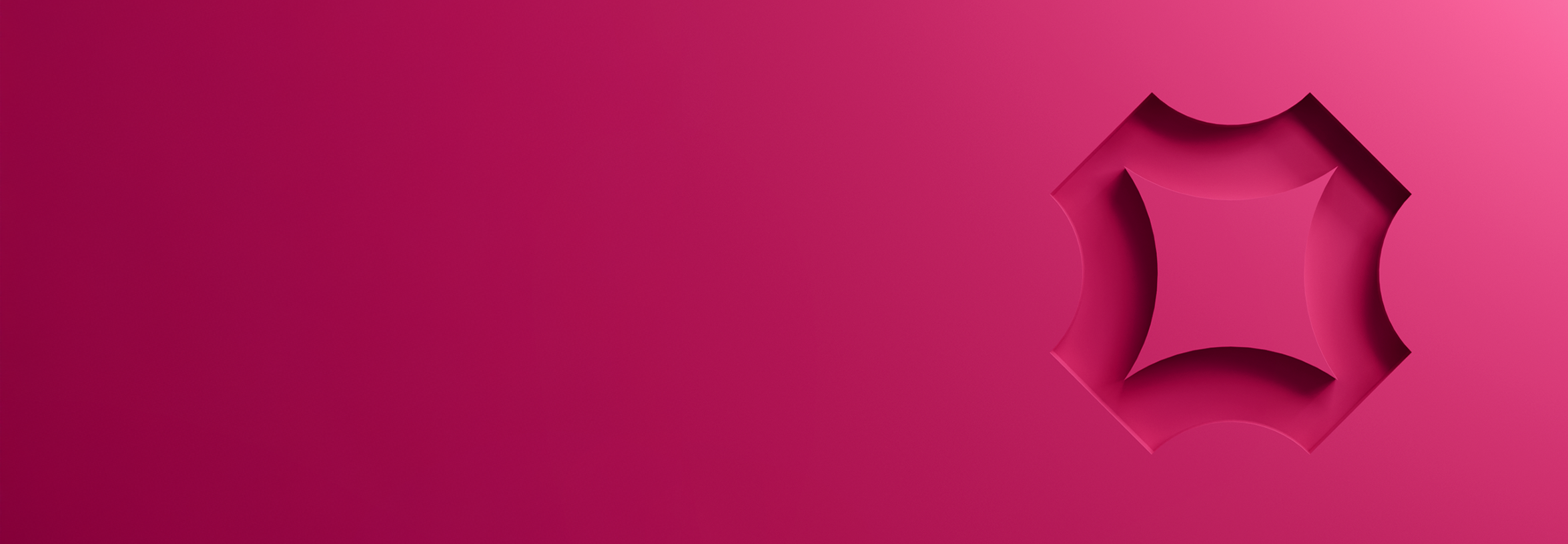 3D pink hero banner