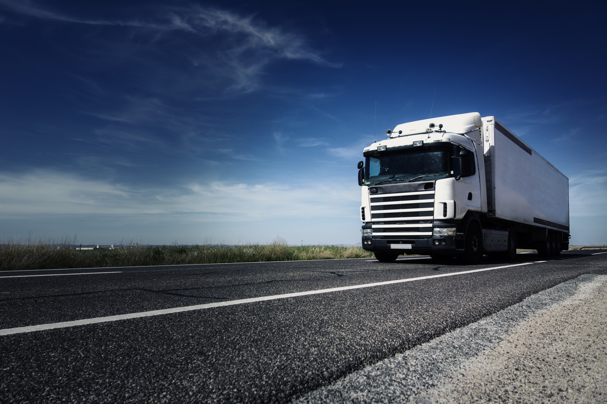 Truck on the road