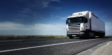 Truck on the road