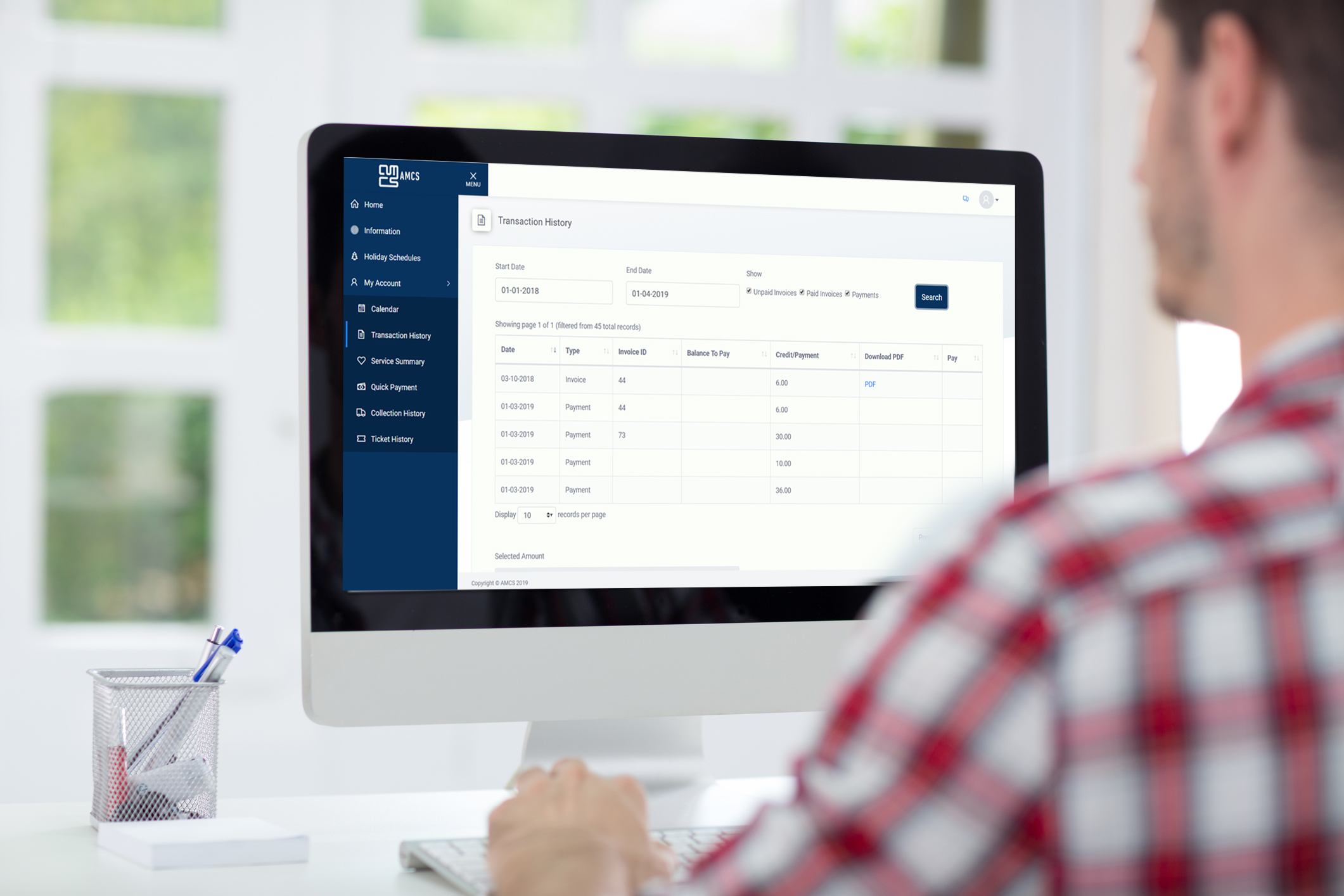Man With Checkered Shirt Customer Portal Screen (2)