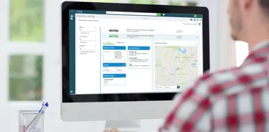 Man With Checkered Shirt Customer Portal Screen