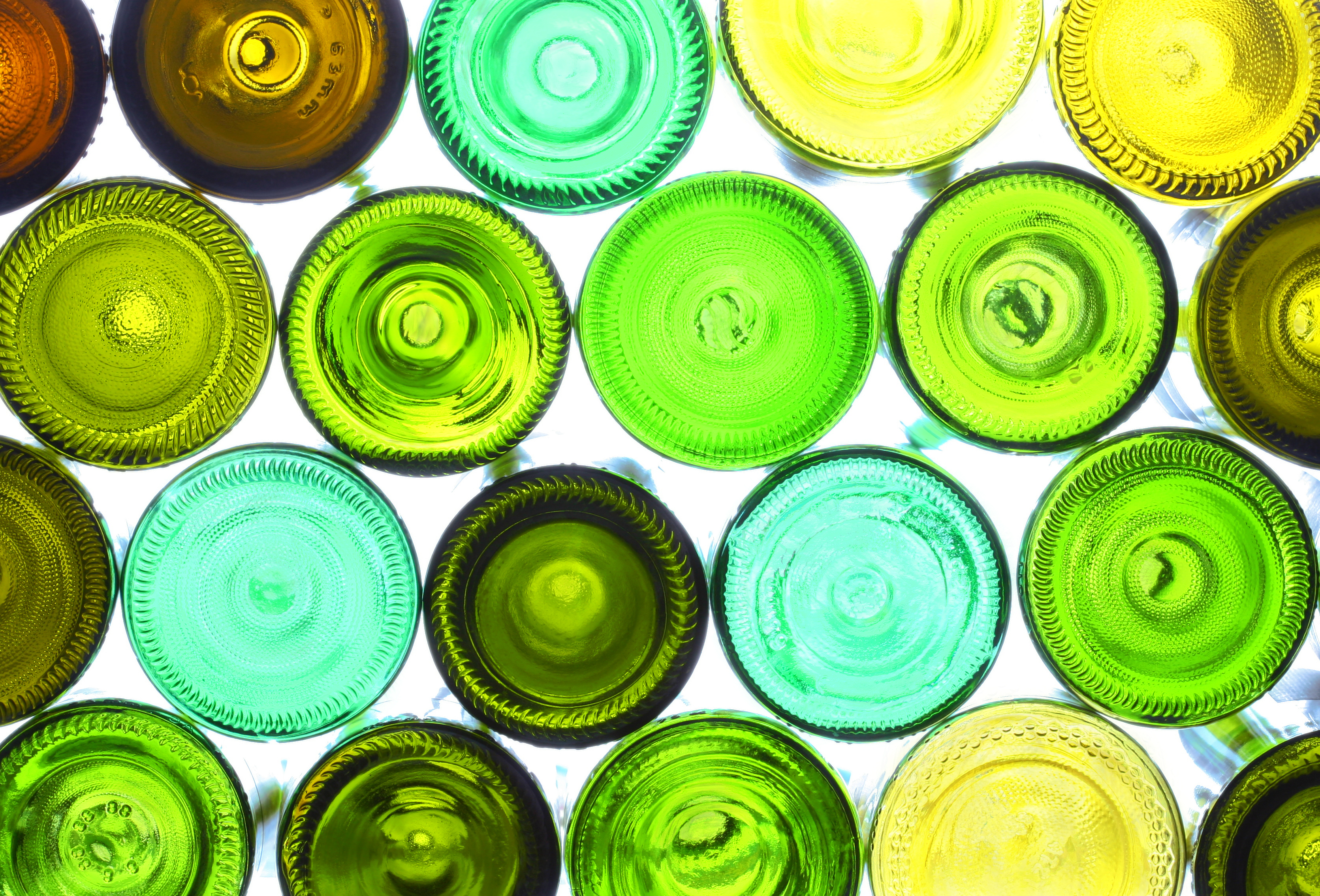 glass bottles