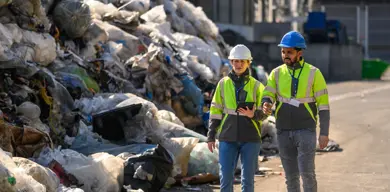 waste centre with staff image right aligned