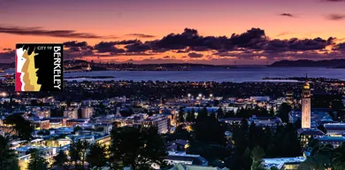 City Of Berkeley City Scape With Logo